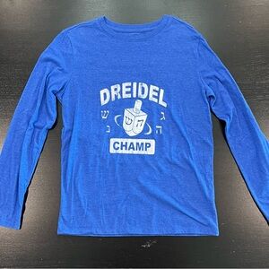 Dreidel Champ long sleeve t-shirt.